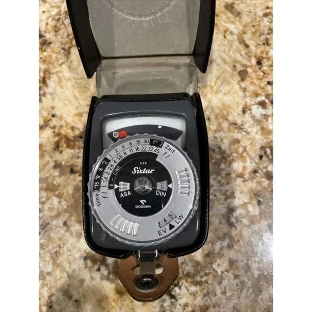 Sixtar‎ CDS Light Meter Gossen Germany Leather Case Vintage Collectible
